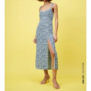 Zara floral printed midi dress NWOT size M